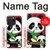 S3929 Panda mignon mangeant du bambou Etui Coque Housse pour iPhone 15 Pro