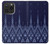 S3950 Motif textile thaïlandais bleu Etui Coque Housse pour iPhone 15 Pro