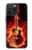 S0415 Graver guitare feu Etui Coque Housse pour iPhone 15 Pro Max