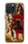 S0817 indien rouge Etui Coque Housse pour iPhone 15 Pro Max