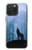 S0935 Loup Hurlant dans la forêt Etui Coque Housse pour iPhone 15 Pro Max
