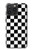 S1611 Échiquier Damier Noir Blanc Etui Coque Housse pour iPhone 15 Pro Max