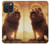 S1957 Lion Etui Coque Housse pour iPhone 15 Pro Max