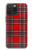 S2374 Motif Tartan Rouge Etui Coque Housse pour iPhone 15 Pro Max