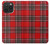 S2374 Motif Tartan Rouge Etui Coque Housse pour iPhone 15 Pro Max