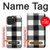 S2842 Noir et blanc Buffle motif de vérification Etui Coque Housse pour iPhone 15 Pro Max