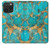 S2906 Aqua Turquoise Pierre Etui Coque Housse pour iPhone 15 Pro Max