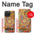 S3402 Floral Paisley Seamless Etui Coque Housse pour iPhone 15 Pro Max