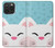 S3542 Chat mignon Dessin animé Etui Coque Housse pour iPhone 15 Pro Max