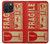 S3552 Millésime Étiquette fragile Etui Coque Housse pour iPhone 15 Pro Max