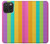 S3678 Vertical arc-en-ciel coloré Etui Coque Housse pour iPhone 15 Pro Max