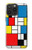 S3814 Composition de dessin au trait Piet Mondrian Etui Coque Housse pour iPhone 15 Pro Max