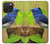 S3839 Oiseau bleu du bonheur Oiseau bleu Etui Coque Housse pour iPhone 15 Pro Max