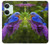 S1565 Oiseau bleu de bonheur Bleu Oiseau Etui Coque Housse pour OnePlus Nord 3