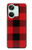 S2931 Rouge Buffle motif de vérification Etui Coque Housse pour OnePlus Nord 3
