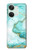 S3399 Vert Marbre Imprimer Graphique Etui Coque Housse pour OnePlus Nord 3