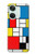 S3814 Composition de dessin au trait Piet Mondrian Etui Coque Housse pour OnePlus Nord 3