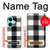 S2842 Noir et blanc Buffle motif de vérification Etui Coque Housse pour OnePlus Nord CE3