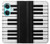 S3078 Noir et blanc Clavier de piano Etui Coque Housse pour OnePlus Nord CE3