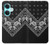 S3363 Motif Bandana Noir Etui Coque Housse pour OnePlus Nord CE3