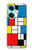 S3814 Composition de dessin au trait Piet Mondrian Etui Coque Housse pour OnePlus Nord CE3