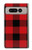 S2931 Rouge Buffle motif de vérification Etui Coque Housse pour Google Pixel Fold