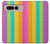 S3678 Vertical arc-en-ciel coloré Etui Coque Housse pour Google Pixel Fold