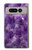 S3713 Graphique violet améthyste à quartz imprimé Etui Coque Housse pour Google Pixel Fold