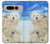 S3794 Ours polaire arctique amoureux de la peinture de phoque Etui Coque Housse pour Google Pixel Fold