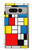 S3814 Composition de dessin au trait Piet Mondrian Etui Coque Housse pour Google Pixel Fold