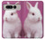 S3870 Mignon bébé lapin Etui Coque Housse pour Google Pixel Fold