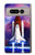 S3913 Navette spatiale nébuleuse colorée Etui Coque Housse pour Google Pixel Fold