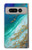 S3920 Couleur bleu océan abstrait émeraude mélangée Etui Coque Housse pour Google Pixel Fold