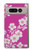 S3924 Fond rose fleur de cerisier Etui Coque Housse pour Google Pixel Fold