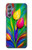 S3926 Peinture à l'huile de tulipe colorée Etui Coque Housse pour Samsung Galaxy M34 5G