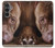 S0519 PitBull Visage Etui Coque Housse pour Samsung Galaxy S23 FE