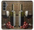 S1316 Raisins Bouteille et un verre de vin rouge Etui Coque Housse pour Samsung Galaxy S23 FE