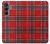 S2374 Motif Tartan Rouge Etui Coque Housse pour Samsung Galaxy S23 FE