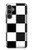 S2492 Noir et blanc Damier Etui Coque Housse pour Samsung Galaxy S23 FE