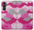 S2525 Rose Camo camouflage Etui Coque Housse pour Samsung Galaxy S23 FE