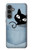 S2641 Noir Chat Poche Etui Coque Housse pour Samsung Galaxy S23 FE