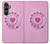 S2847 Rose Rétro téléphone Rotatif Etui Coque Housse pour Samsung Galaxy S23 FE