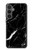 S2895 Noir Marbre imprimé graphique Etui Coque Housse pour Samsung Galaxy S23 FE