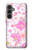 S3036 Flore de fleur rose douce Etui Coque Housse pour Samsung Galaxy S23 FE