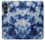 S3439 Tissu Indigo Tie Dye Etui Coque Housse pour Samsung Galaxy S23 FE