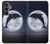 S3510 Dauphin Lune Nuit Etui Coque Housse pour Samsung Galaxy S23 FE