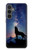 S3555 Loup Hurlant Million étoiles Etui Coque Housse pour Samsung Galaxy S23 FE