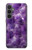 S3713 Graphique violet améthyste à quartz imprimé Etui Coque Housse pour Samsung Galaxy S23 FE
