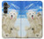 S3794 Ours polaire arctique amoureux de la peinture de phoque Etui Coque Housse pour Samsung Galaxy S23 FE