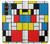 S3814 Composition de dessin au trait Piet Mondrian Etui Coque Housse pour Samsung Galaxy S23 FE